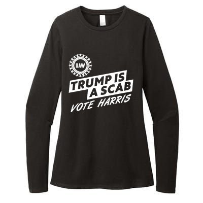 Trump Is A Scab Uaw Vote Kamala Harris 2024 Election Womens CVC Long Sleeve Shirt