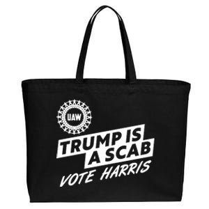 Trump Is A Scab Uaw Vote Kamala Harris 2024 Election Cotton Canvas Jumbo Tote