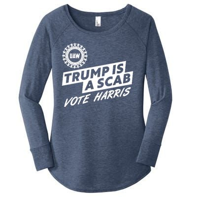 Trump Is A Scab Uaw Vote Kamala Harris 2024 Election Women's Perfect Tri Tunic Long Sleeve Shirt