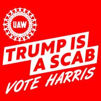 Trump Is A Scab Uaw Vote Kamala Harris 2024 Election Flatbill Hat