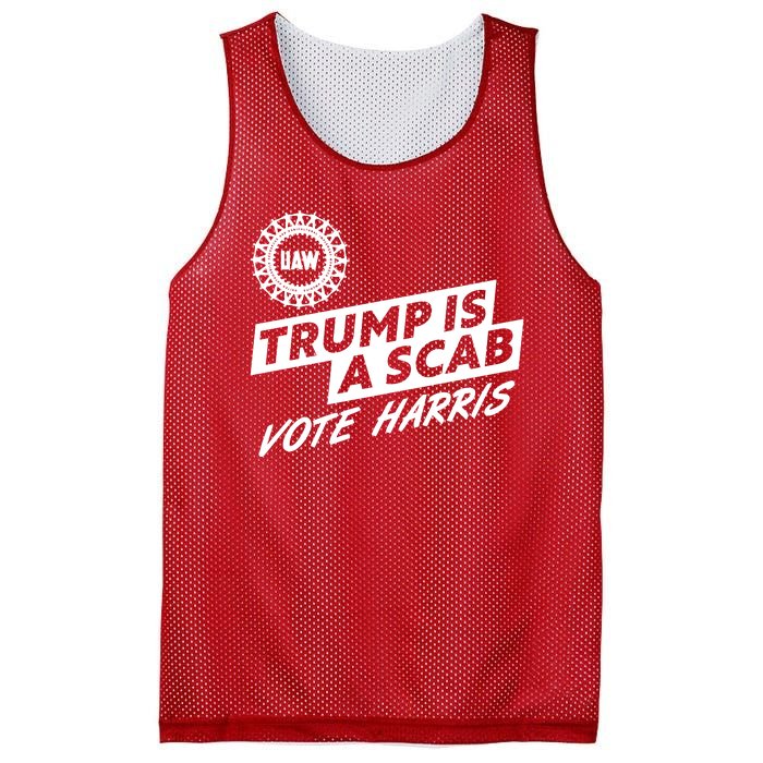 Trump Is A Scab Uaw Vote Kamala Harris 2024 Election Mesh Reversible Basketball Jersey Tank