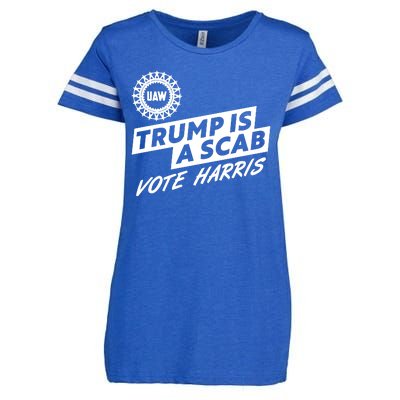 Trump Is A Scab Uaw Vote Kamala Harris 2024 Election Enza Ladies Jersey Football T-Shirt