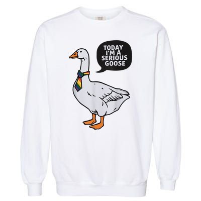 Today IM A Serious Goose Lgbt Cute Funny Serious Goose Garment-Dyed Sweatshirt