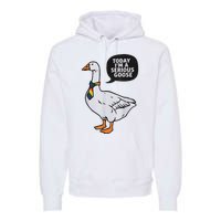 Today IM A Serious Goose Lgbt Cute Funny Serious Goose Premium Hoodie