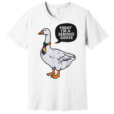 Today IM A Serious Goose Lgbt Cute Funny Serious Goose Premium T-Shirt