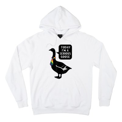 Today IM A Serious Goose Lgbt Cute Funny Serious Goose Hoodie