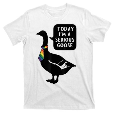 Today IM A Serious Goose Lgbt Cute Funny Serious Goose T-Shirt