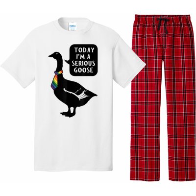 Today IM A Serious Goose Lgbt Cute Funny Serious Goose Pajama Set