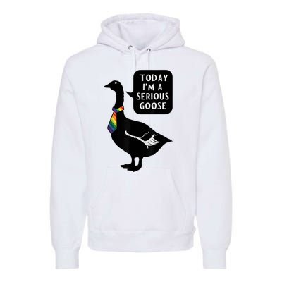 Today IM A Serious Goose Lgbt Cute Funny Serious Goose Premium Hoodie