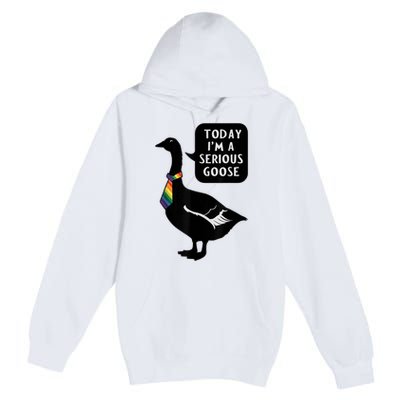 Today IM A Serious Goose Lgbt Cute Funny Serious Goose Premium Pullover Hoodie