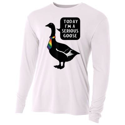 Today IM A Serious Goose Lgbt Cute Funny Serious Goose Cooling Performance Long Sleeve Crew