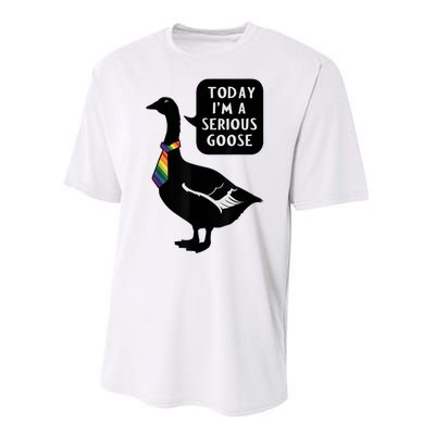 Today IM A Serious Goose Lgbt Cute Funny Serious Goose Performance Sprint T-Shirt