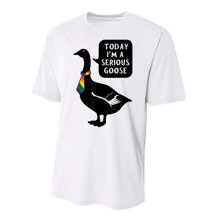 Today IM A Serious Goose Lgbt Cute Funny Serious Goose Performance Sprint T-Shirt