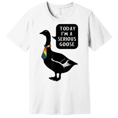 Today IM A Serious Goose Lgbt Cute Funny Serious Goose Premium T-Shirt