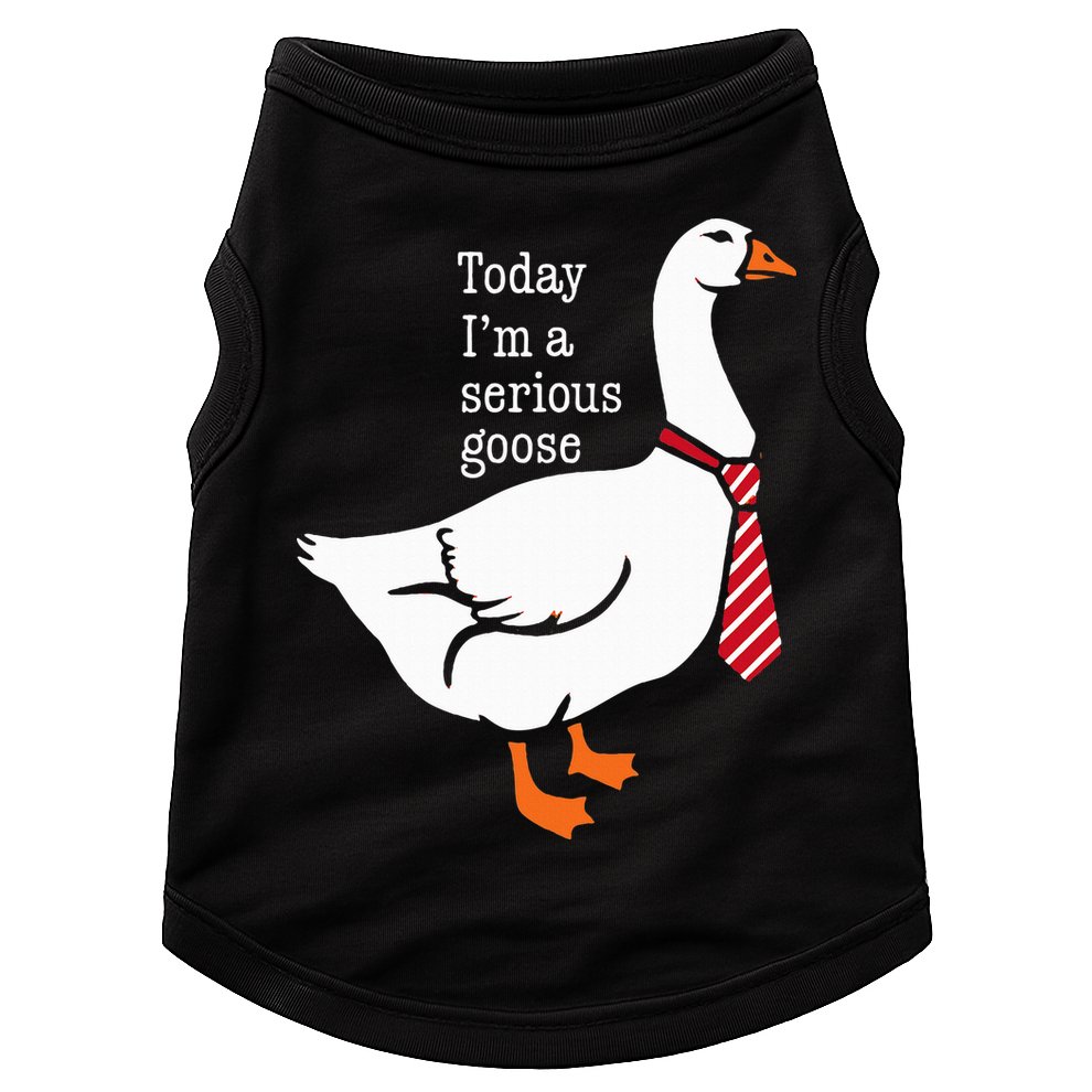 Today IM A Serious Goose Funny Cute Goose Doggie Tank