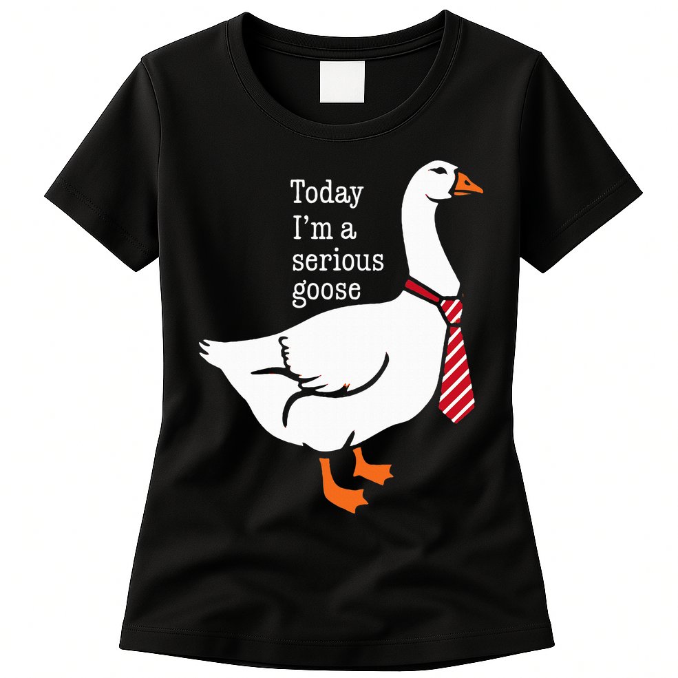 Today IM A Serious Goose Funny Cute Goose Womens T-Shirt