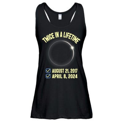 Twice In A Lifetime Solar Eclipse 2024 Total Eclipse Ladies Essential Flowy Tank