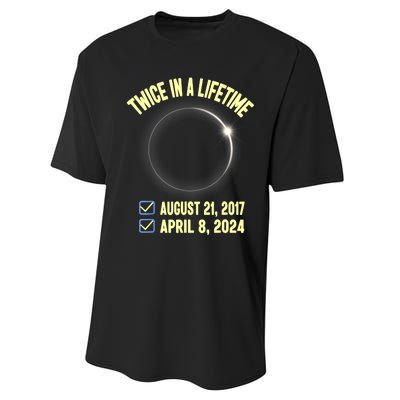 Twice In A Lifetime Solar Eclipse 2024 Total Eclipse Performance Sprint T-Shirt