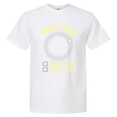 Twice In A Lifetime Solar Eclipse 2024 Total Eclipse Garment-Dyed Heavyweight T-Shirt