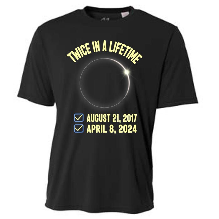 Twice In A Lifetime Solar Eclipse 2024 Total Eclipse Cooling Performance Crew T-Shirt