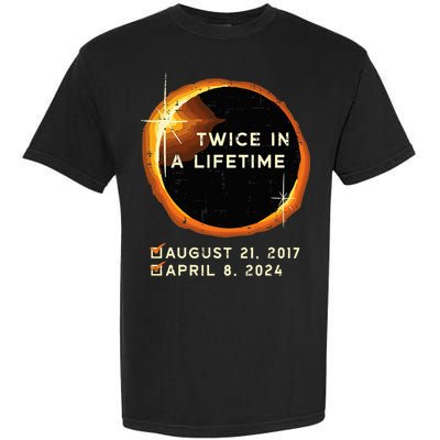 Twice In A Lifetime Total Solar Eclipse 2024 Garment-Dyed Heavyweight T-Shirt