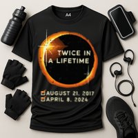 Twice In A Lifetime Total Solar Eclipse 2024 Cooling Performance Crew T-Shirt