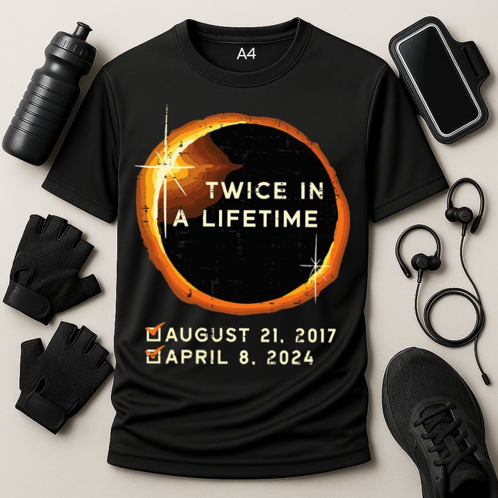 Twice In A Lifetime Total Solar Eclipse 2024 Cooling Performance Crew T-Shirt