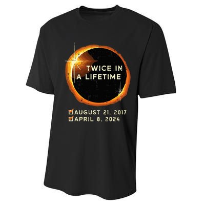 Twice In A Lifetime Total Solar Eclipse 2024 Performance Sprint T-Shirt