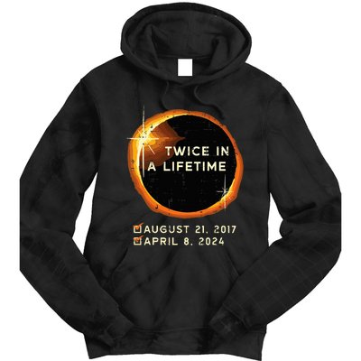 Twice In A Lifetime Total Solar Eclipse 2024 Tie Dye Hoodie