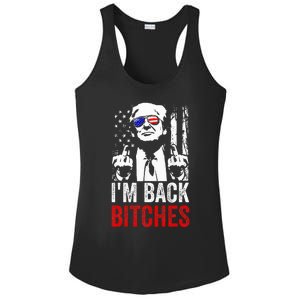 Trump IM Back Bitches Take Ameircan Great Again Ladies PosiCharge Competitor Racerback Tank