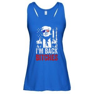 Trump IM Back Bitches Take Ameircan Great Again Ladies Essential Flowy Tank