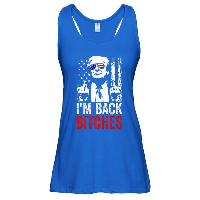 Trump IM Back Bitches Take Ameircan Great Again Ladies Essential Flowy Tank