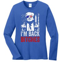 Trump IM Back Bitches Take Ameircan Great Again Ladies Long Sleeve Shirt