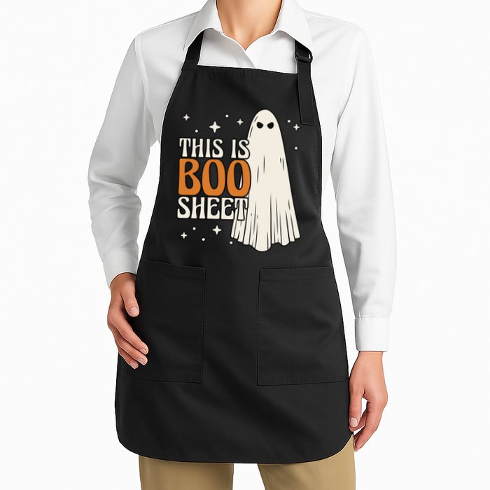 This Is Boo Sheet Funny Ghost Full-Length Apron With Pockets