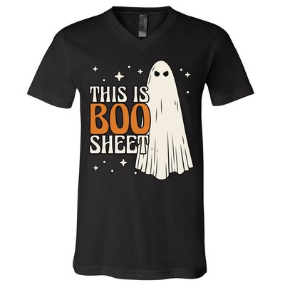 This Is Boo Sheet Funny Ghost V-Neck T-Shirt