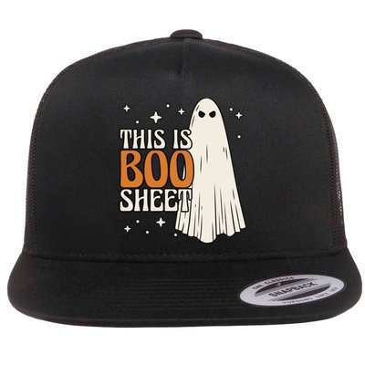 This Is Boo Sheet Funny Ghost Flat Bill Trucker Hat