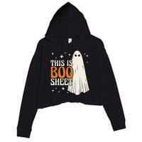 This Is Boo Sheet Funny Ghost Crop Fleece Hoodie