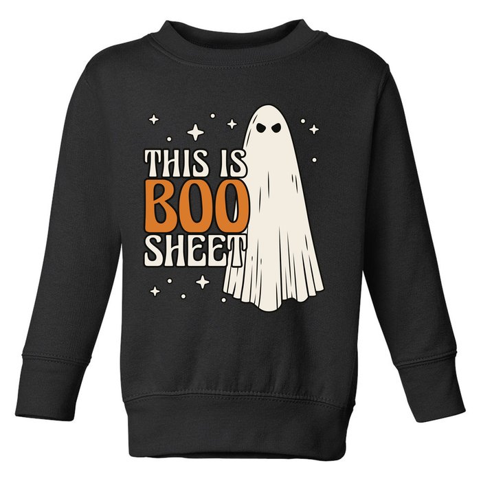 This Is Boo Sheet Funny Ghost Toddler Sweatshirt