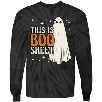 This Is Boo Sheet Funny Ghost Tie-Dye Long Sleeve Shirt