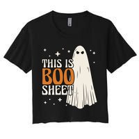 This Is Boo Sheet Funny Ghost Crop Top