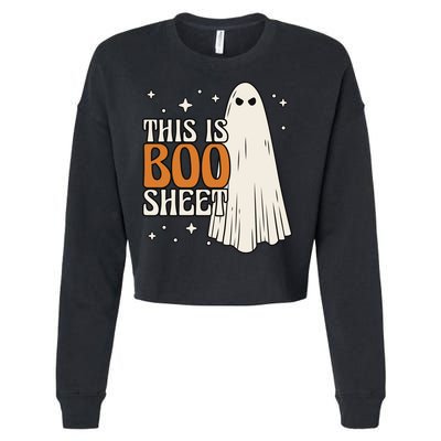 This Is Boo Sheet Funny Ghost Cropped Pullover Crew