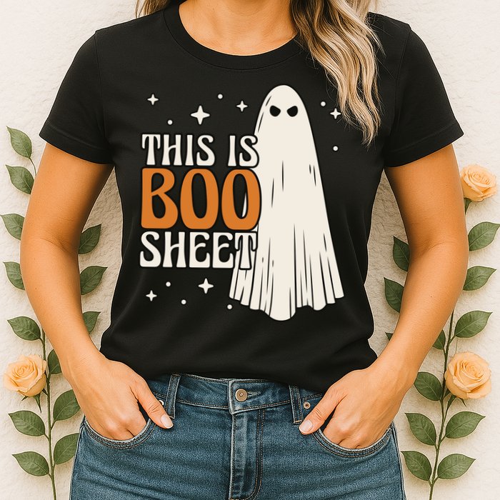 This Is Boo Sheet Funny Ghost Womens T-Shirt