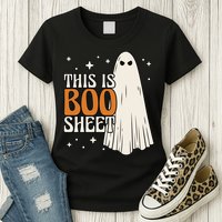 This Is Boo Sheet Funny Ghost Womens T-Shirt