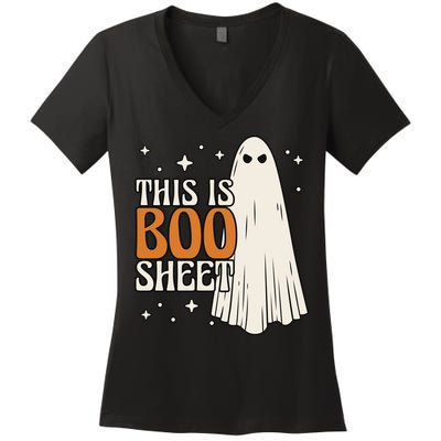 This Is Boo Sheet Funny Ghost Women's V-Neck T-Shirt