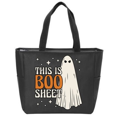 This Is Boo Sheet Funny Ghost Zip Tote Bag