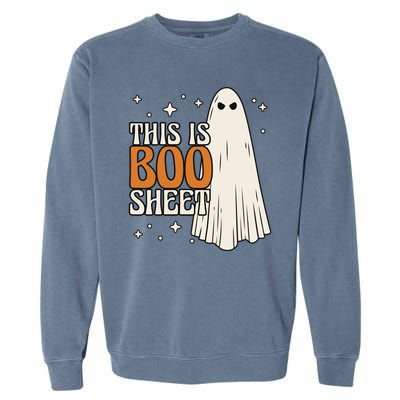 This Is Boo Sheet Funny Ghost Garment-Dyed Sweatshirt