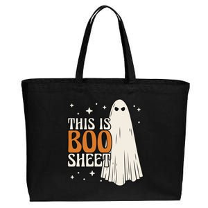 This Is Boo Sheet Funny Ghost Cotton Canvas Jumbo Tote