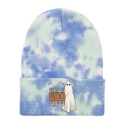 This Is Boo Sheet Funny Ghost Tie Dye 12in Knit Beanie