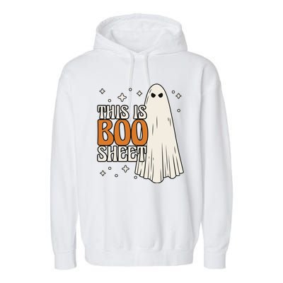 This Is Boo Sheet Funny Ghost Garment-Dyed Fleece Hoodie