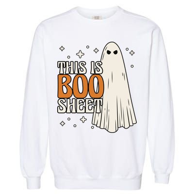 This Is Boo Sheet Funny Ghost Garment-Dyed Sweatshirt